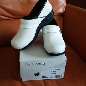 White Koi by Sanita women's clogs